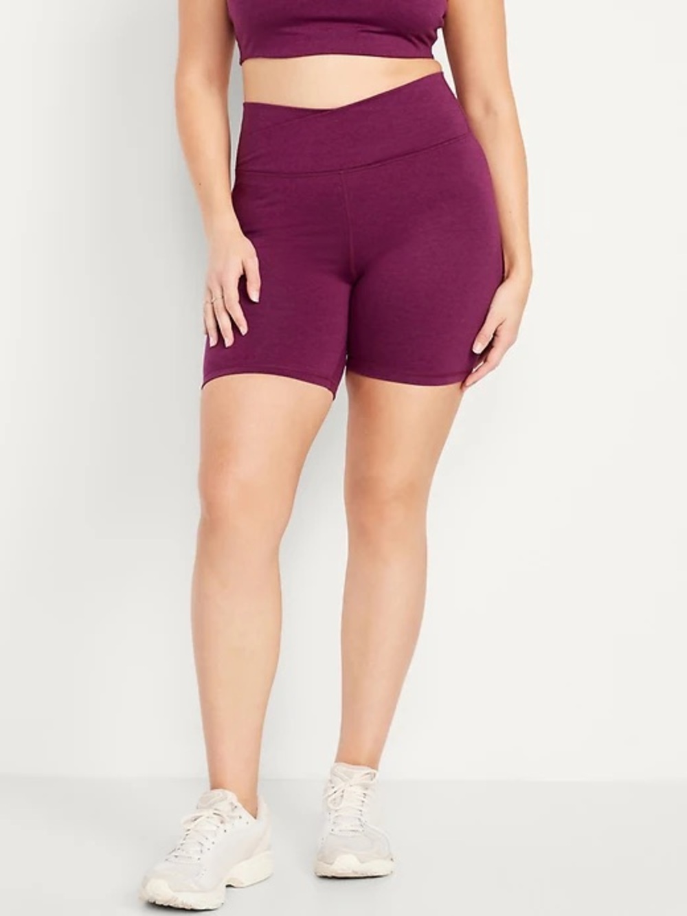 Old Navy Plum High-Waist Bike Shorts